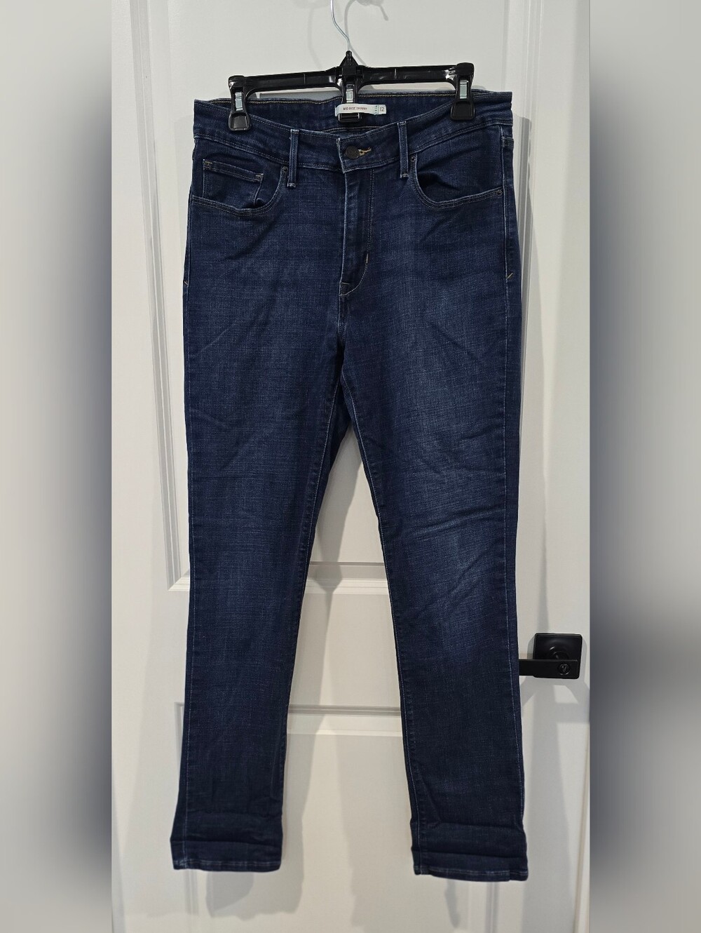 Levi's Women's Blue Mid Rise Skinny Stretch Jeans Size 12